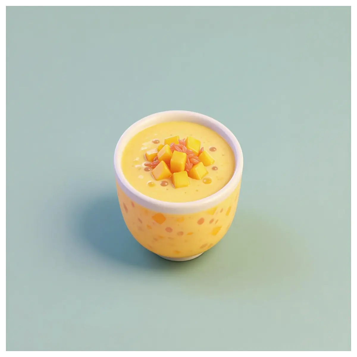 miniature mango sago dessert toy realistic food playset for kids coloring pretend play