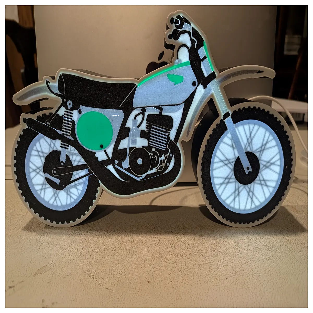 1973 cr250m motorcycle neon sign vintage motocross bar decor retro dirt bike wall art for garage man cave