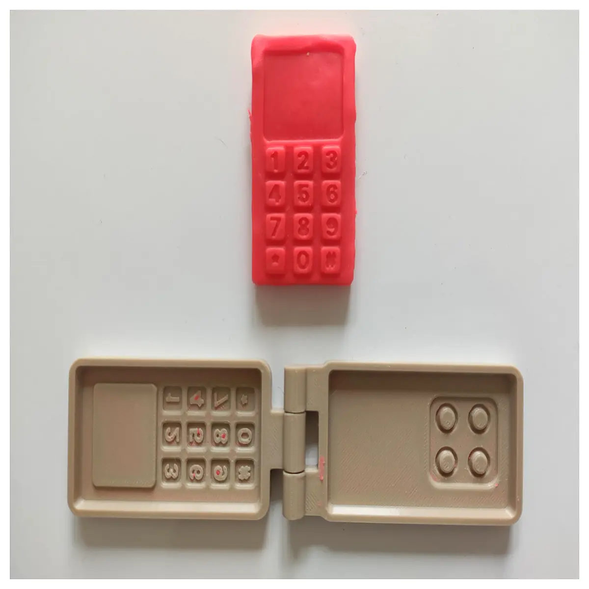 realistic phone shaped clay hinge printed polymer clay diy jewelry making tools