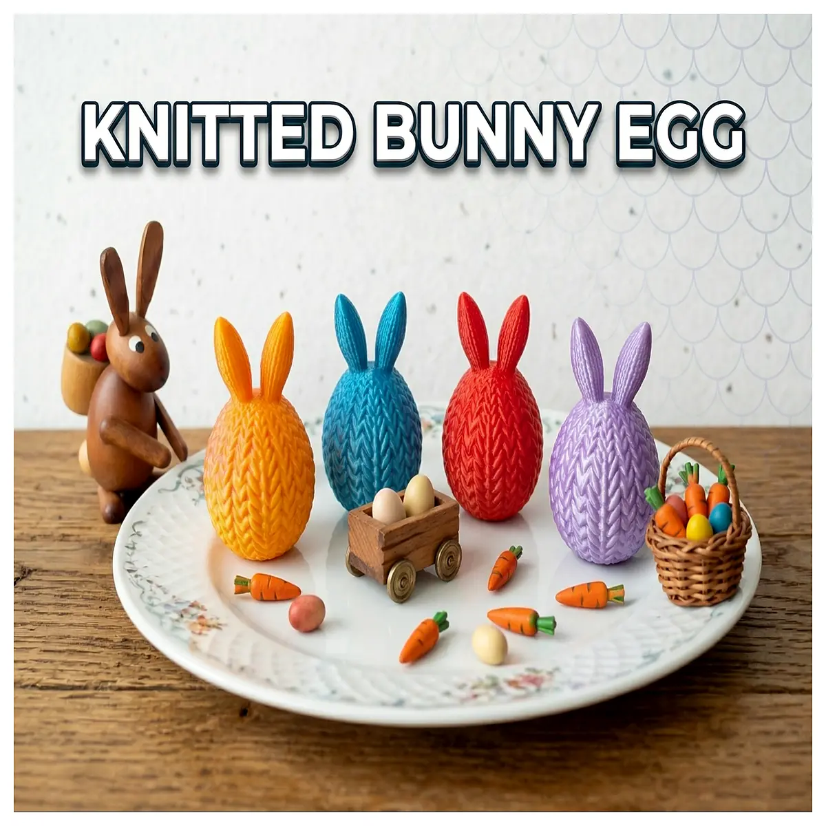 knitted easter bunny ears egg hat for kids spring holiday party costume accessories