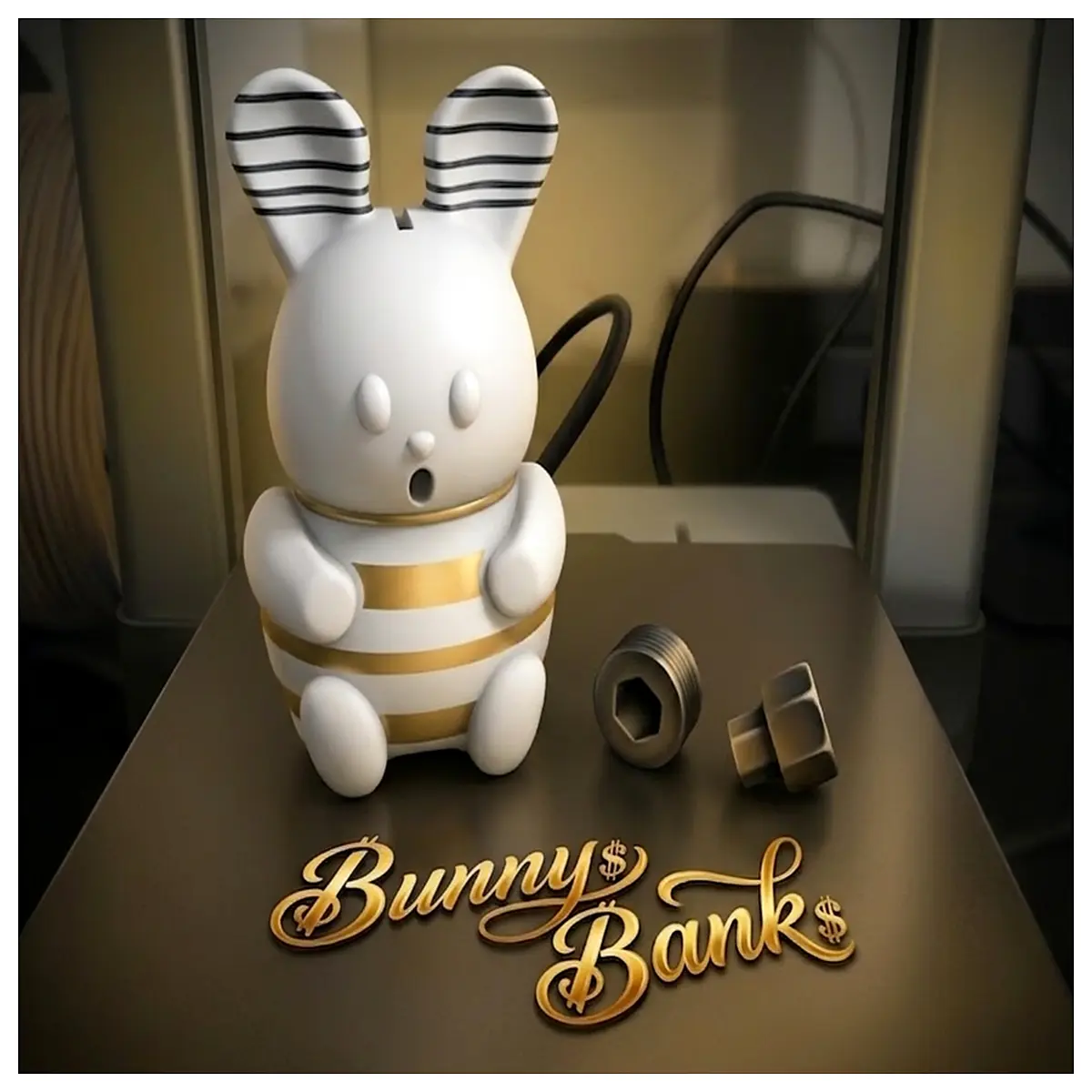 cute rabbit piggy bank for kids savings coin jar big capacity money box gift