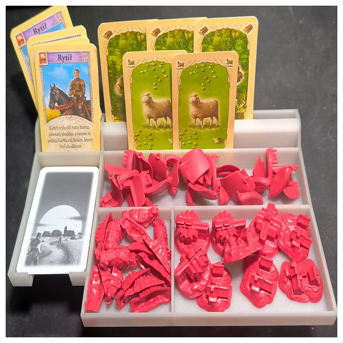 catan card holder organizer board game accessories hand management tray