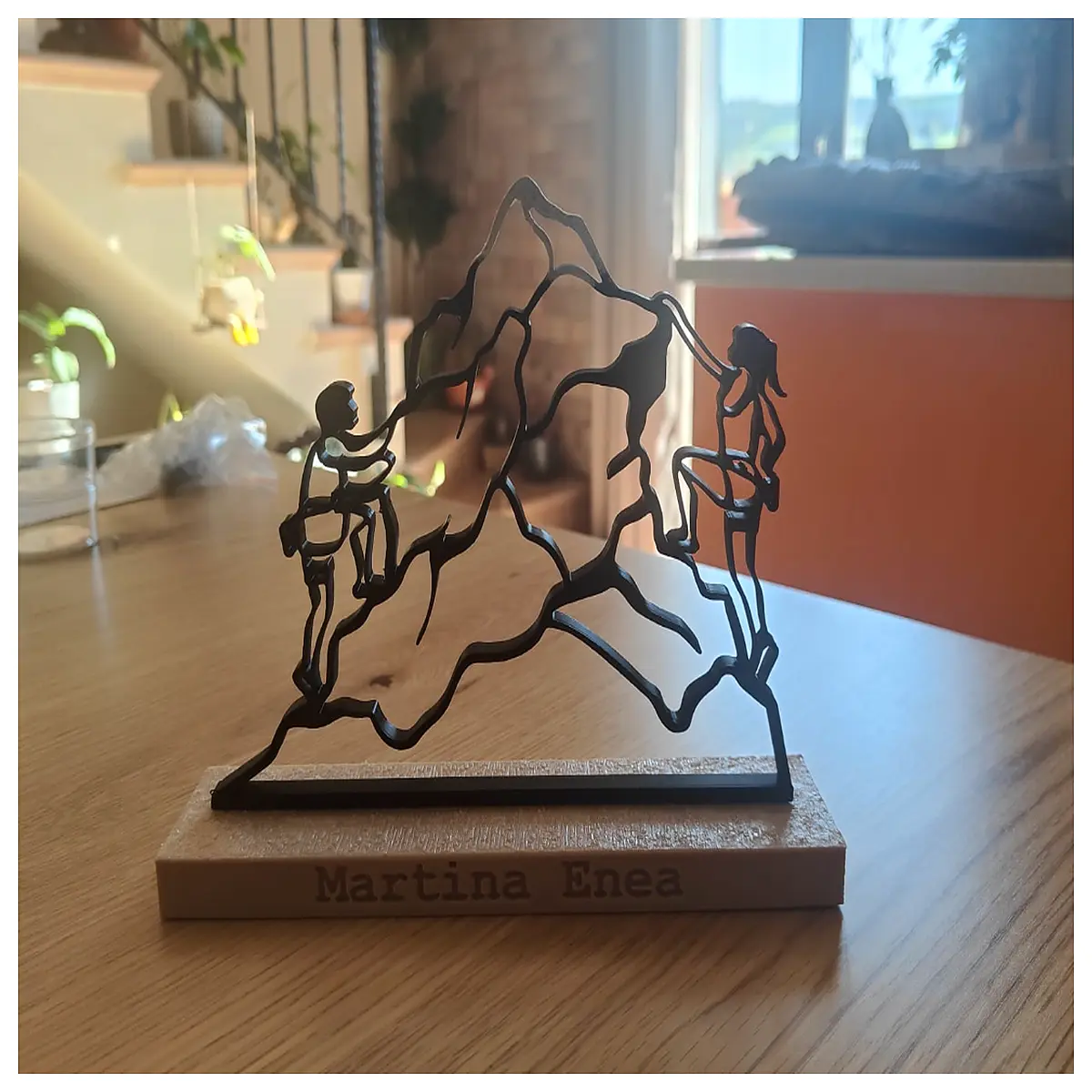 desk organizer mountain climber figurine for office cute climbing man desktop decor small statue for bookshelf shelf styling