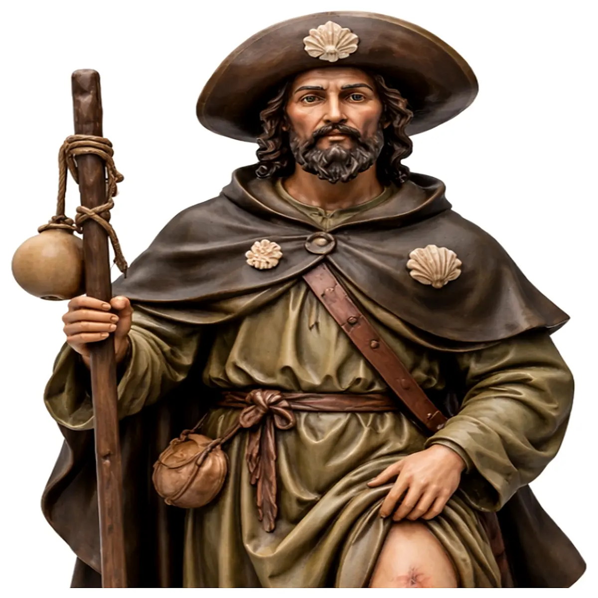 saint roch statue religious home decor catholic saint figurine garden ornament holy protection prayer