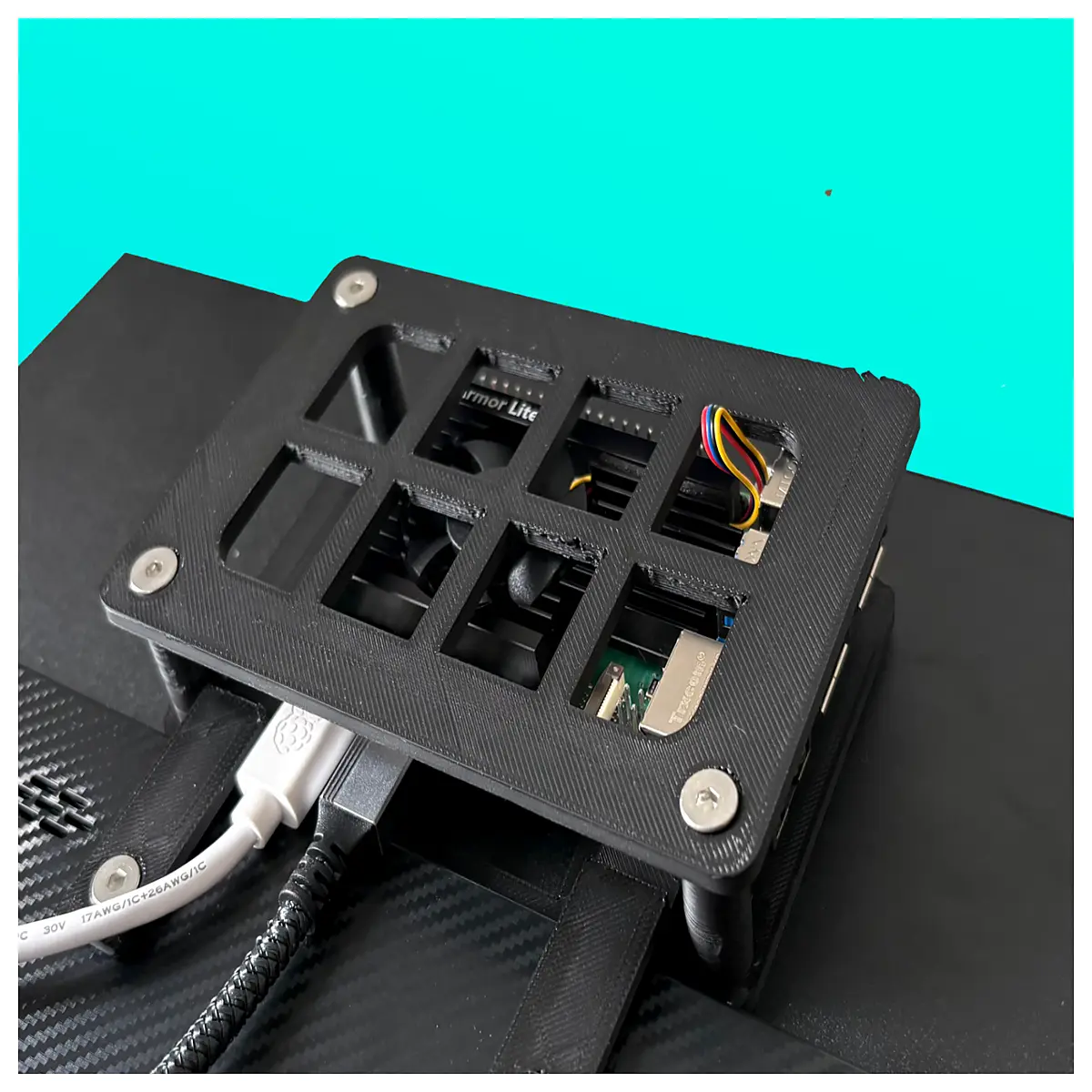 raspberry pi 4 case vesa 75mm mount bracket holder for anmite monitor wall arm enclosure