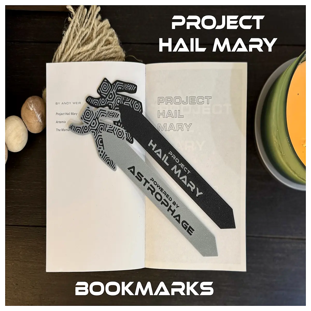 andy weir project hail mary bookmark metal sci fi book lover gift space exploration novel accessory