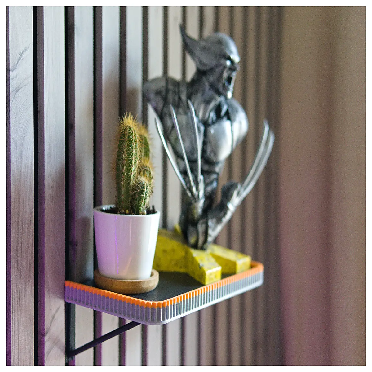 acoustic panel shelf organizer for home office wall mounted storage soundproofing foam holder