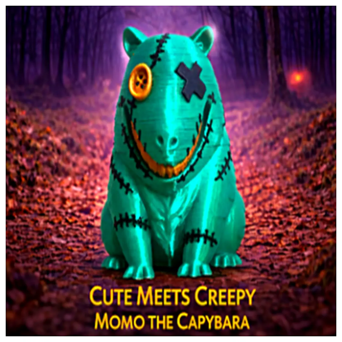 creepy capybara plush momo nightmare collection horror aesthetic room decor spooky cute toy