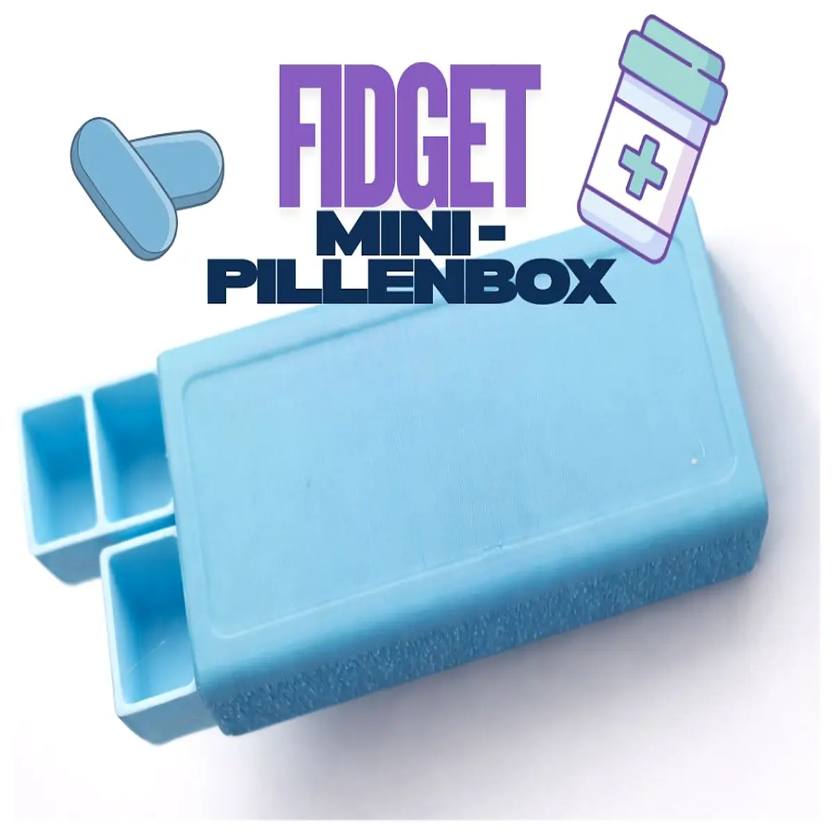 mini pill organizer fidget toy stress relief it capsule case portable daily vitamin tracker