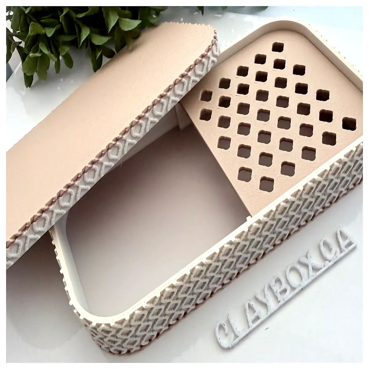 moroccan style cornstarch powder puff box organizer travel makeup storage case aesthetic vanity