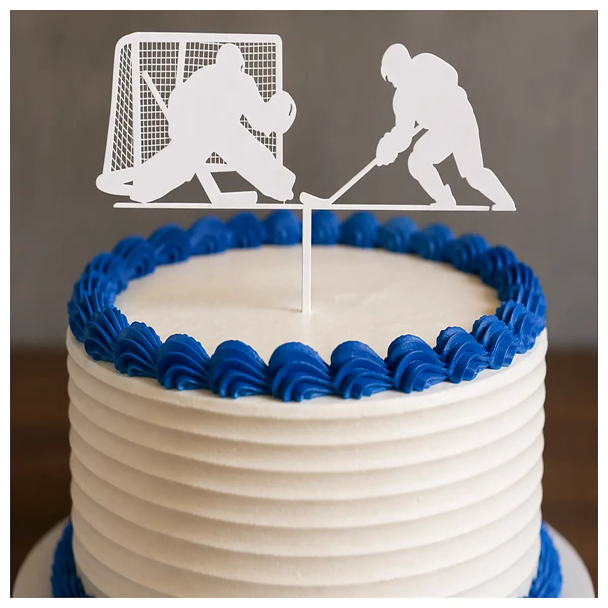 hockey puck cake topper inserts for birthday party decorations sports theme cupcake picks