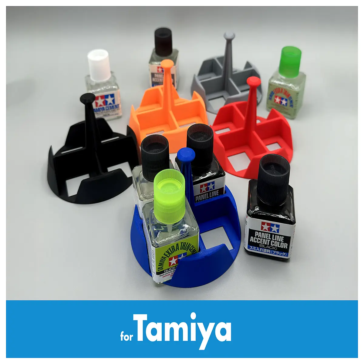 glue line marker holder for 4 bottles organizer