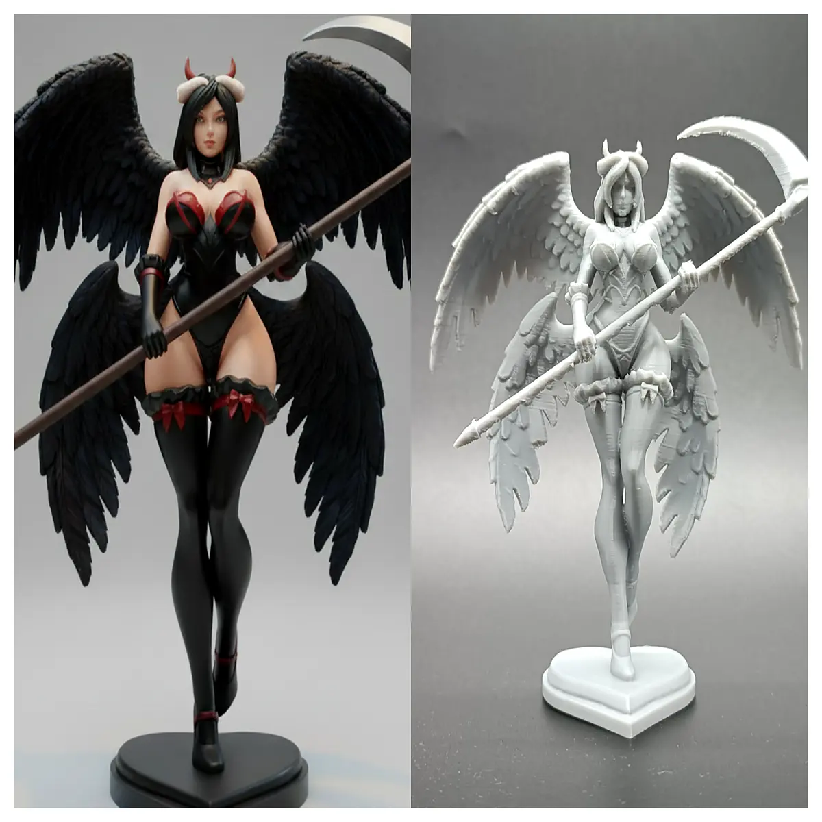 dark fantasy succubus angel figure gothic collectible art statue