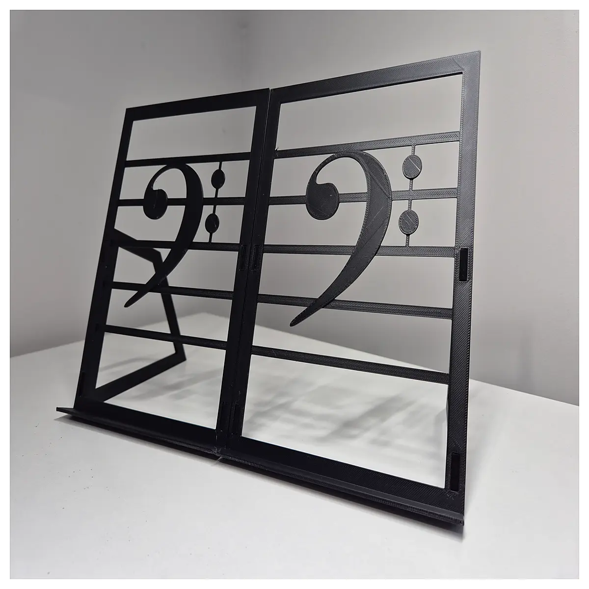 foldable music with bass clef symbol portable sheet holder for piano practice lightweight folding for band rehearsal and home use