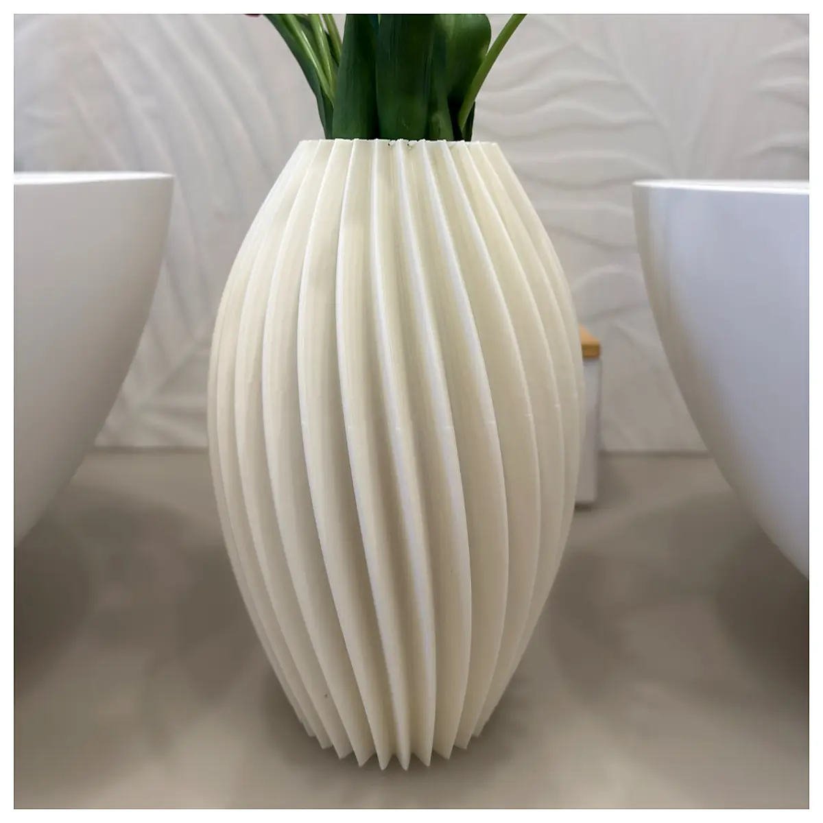 spiral twisted glass vase centerpiece modern table decor napkin ring holder set