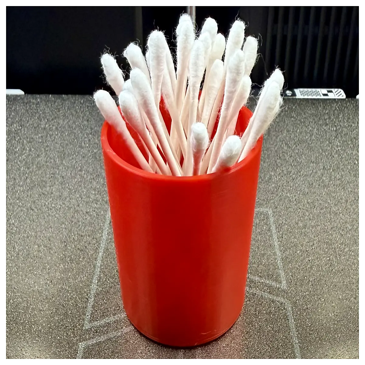 disposable cotton swab holder cup with lid travel hygiene bathroom storage container for q tips and makeup remover