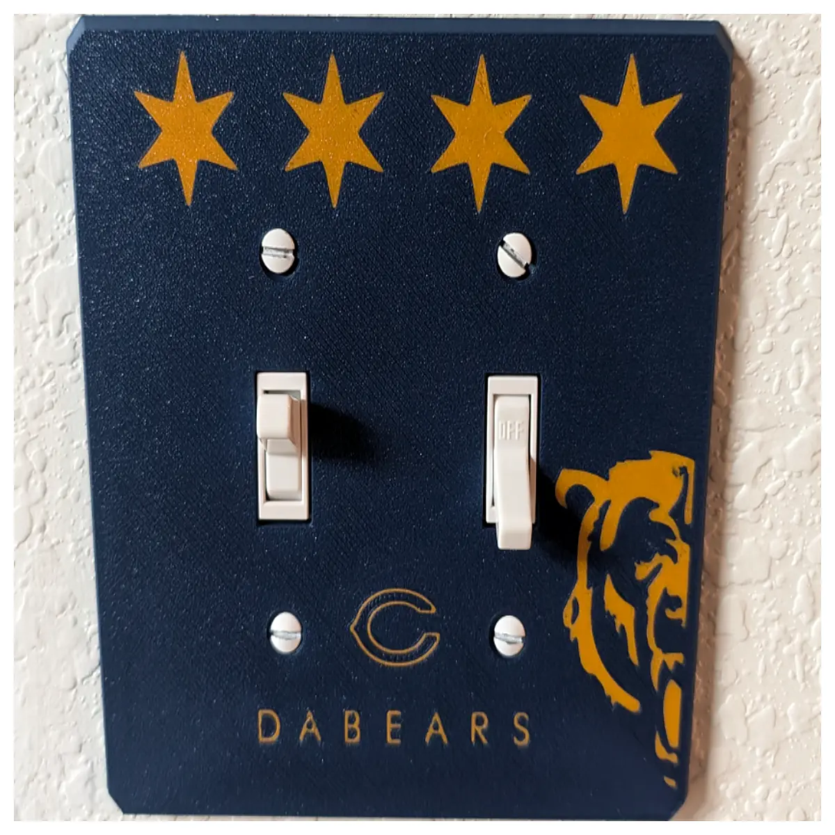 cute bear themed switch cover plate for kids room decor animal wall art