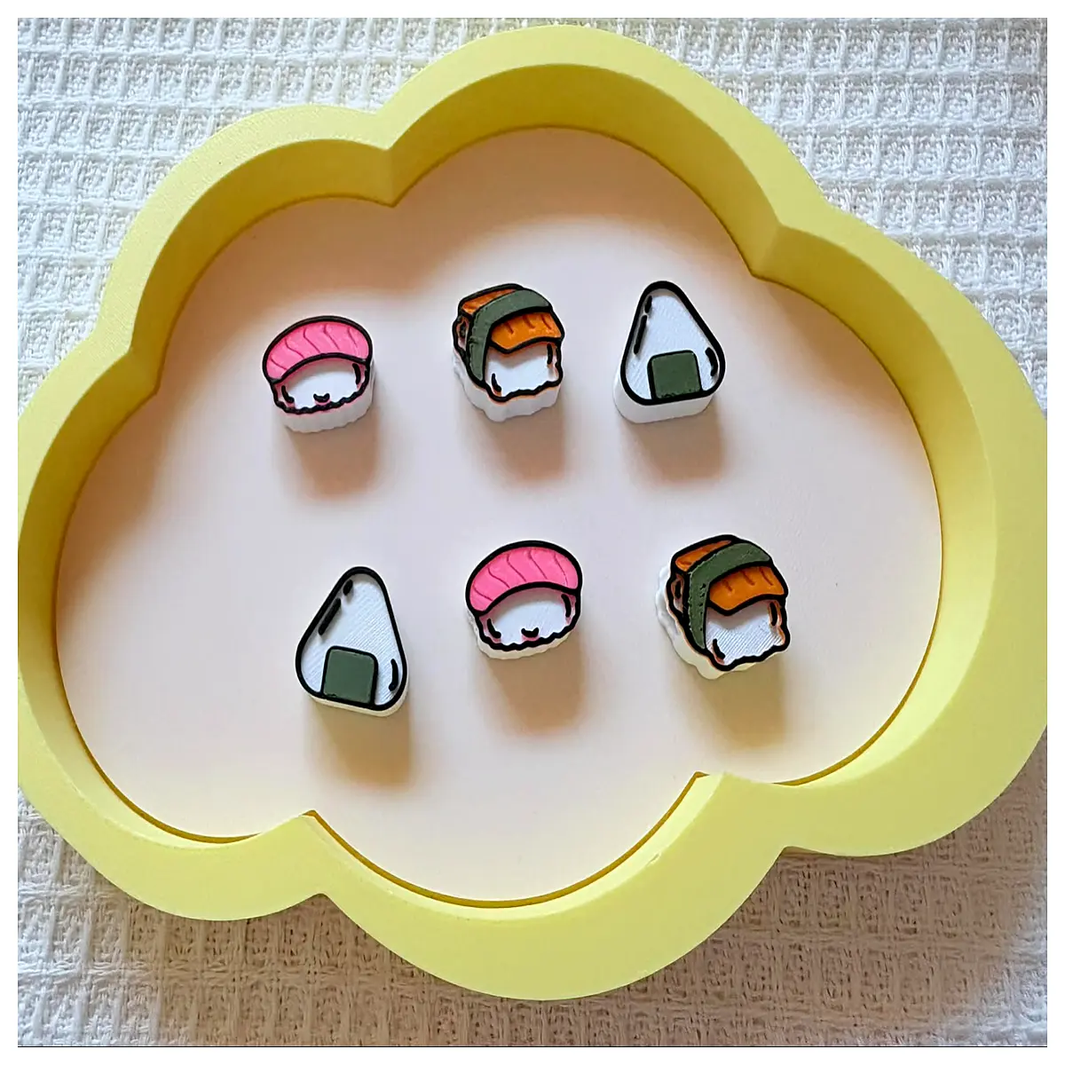 thick plush sushi keychain cute cartoon food charm bag pendant for women girls gift