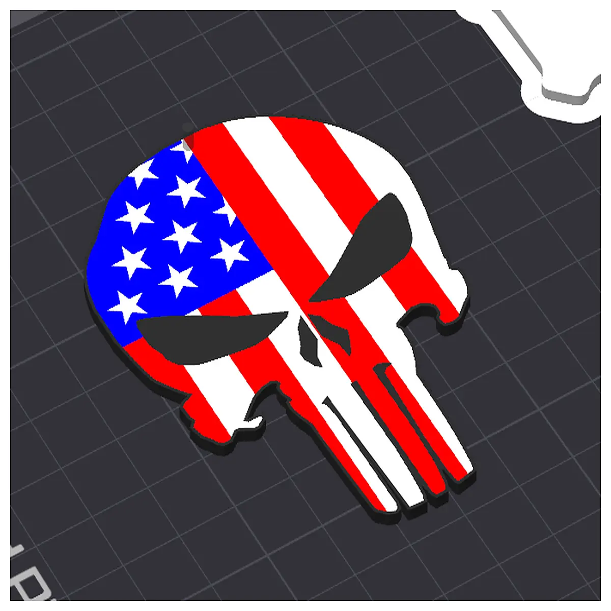 punisher skull keychain patriot flag usa patriotic men tactical gear