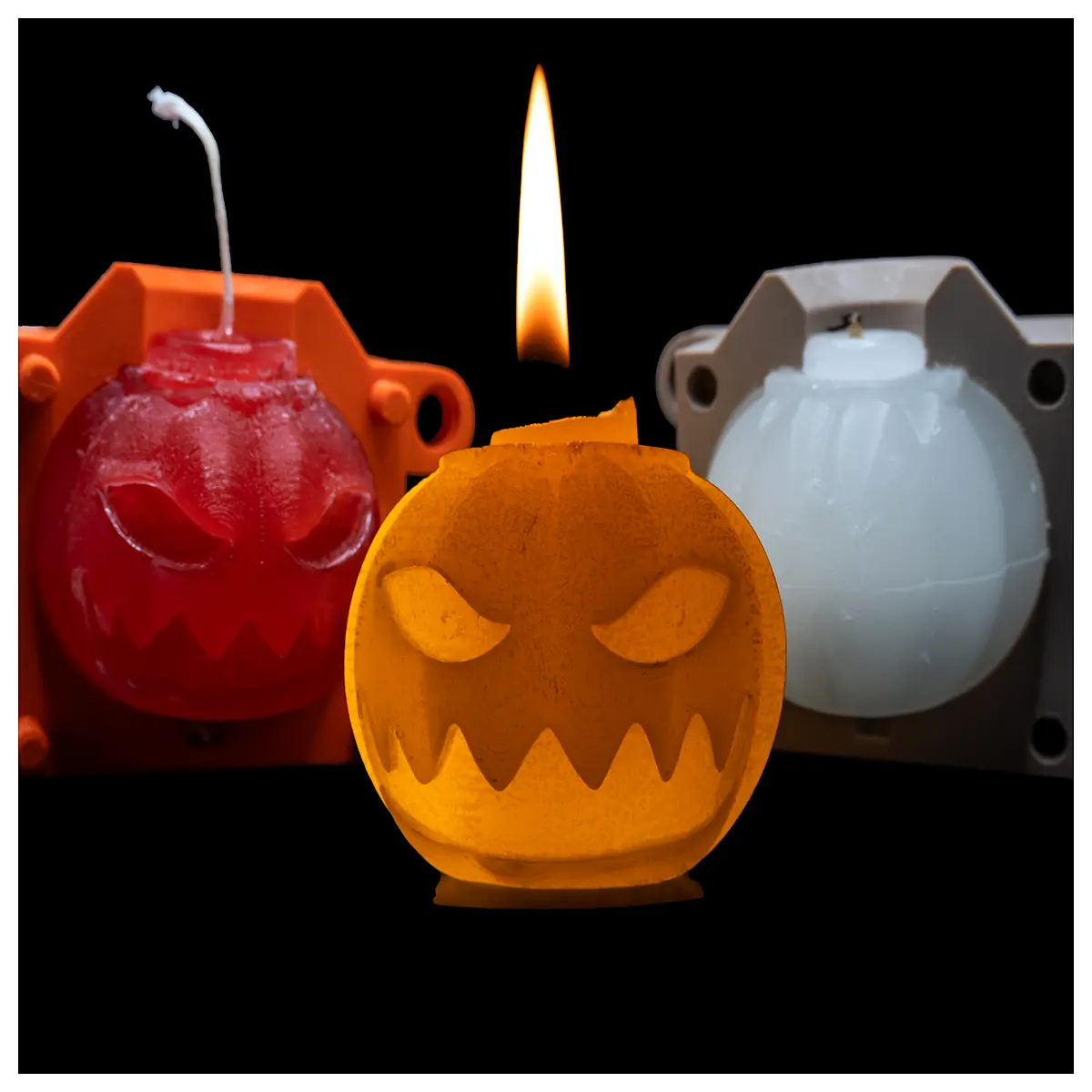 halloween candle silicone jack o lantern diy wax casting for home decor party favors