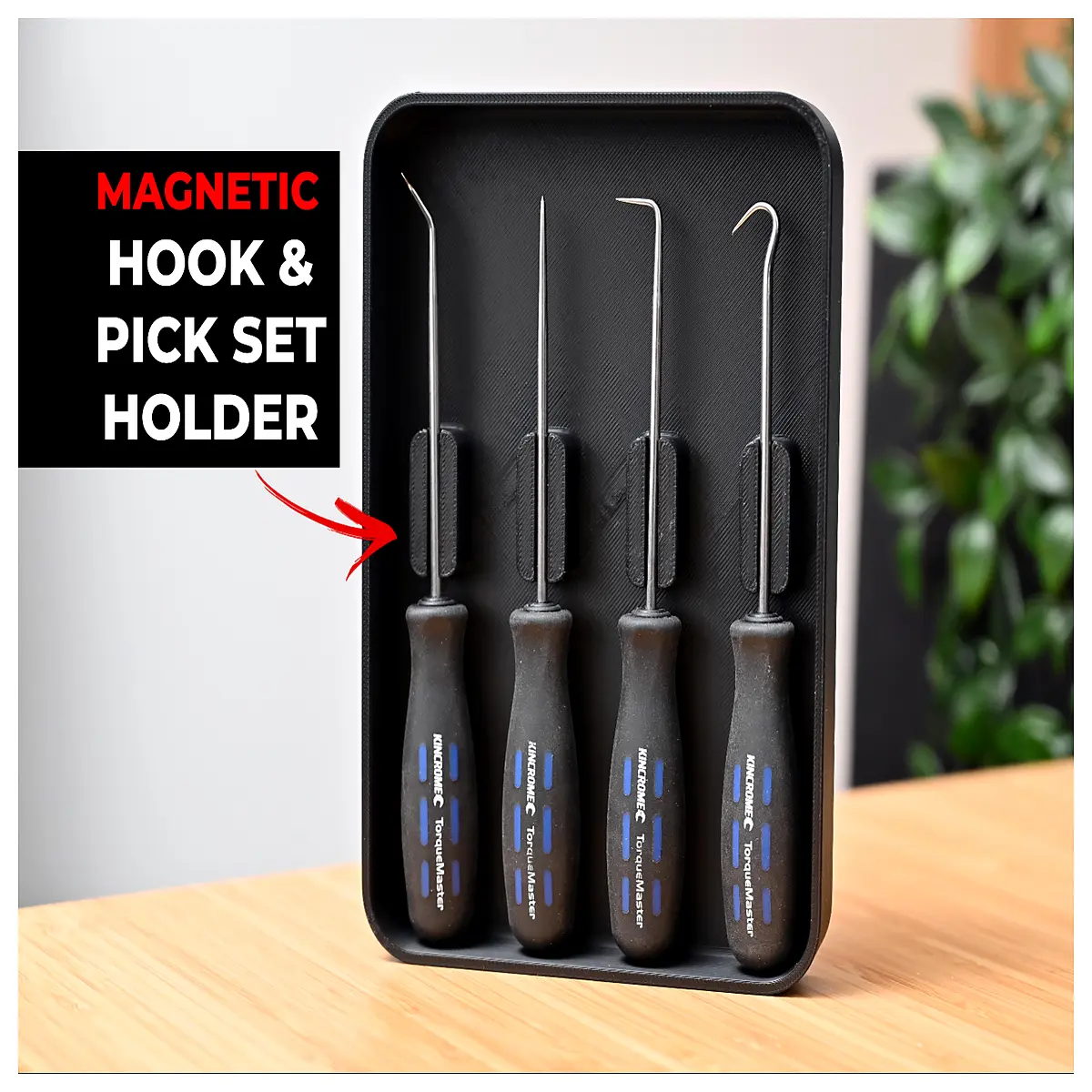 magnetic crochet hook holder organizer for tools storage desk tidy