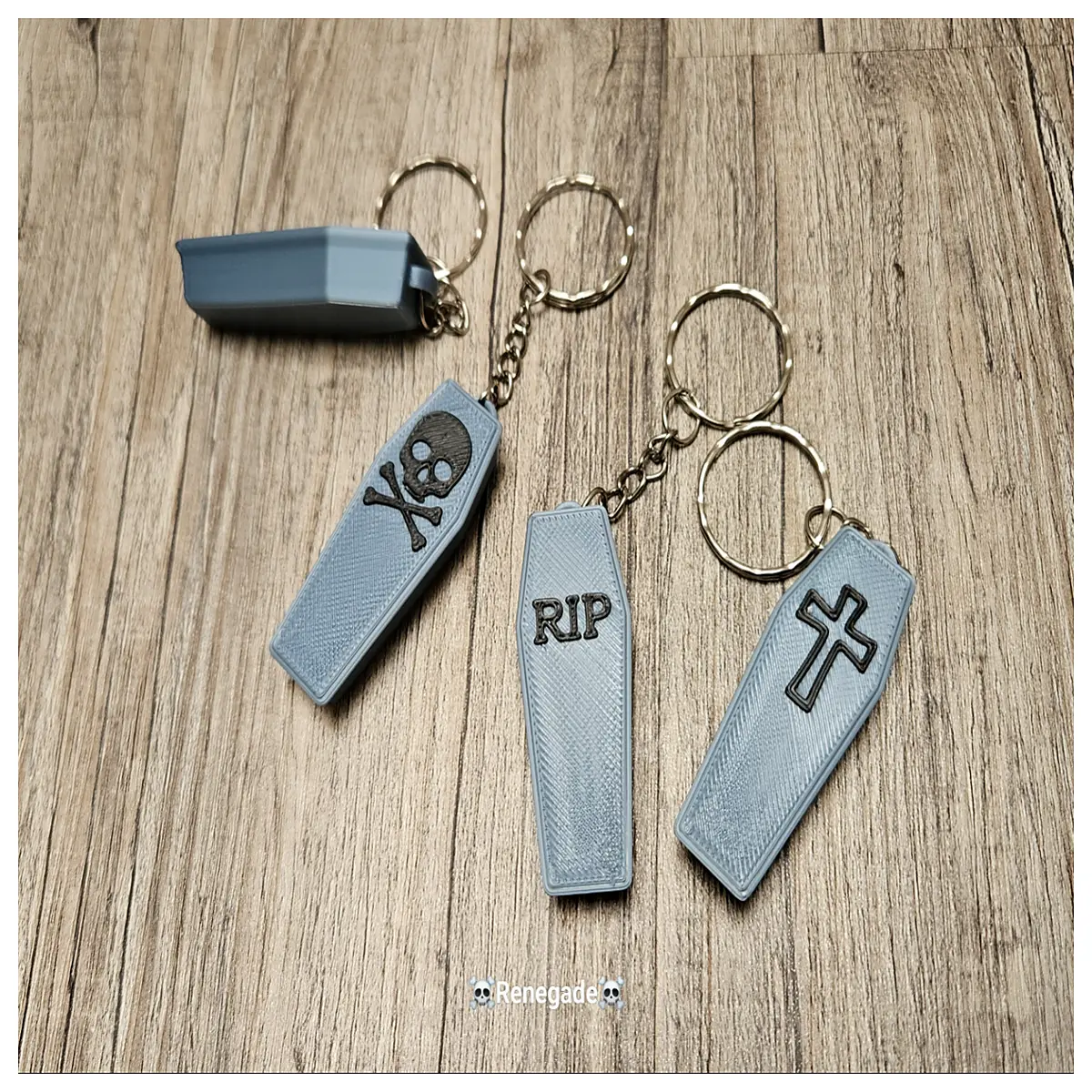 halloween coffin keychain spooky skeleton party favor gothic jewelry teens