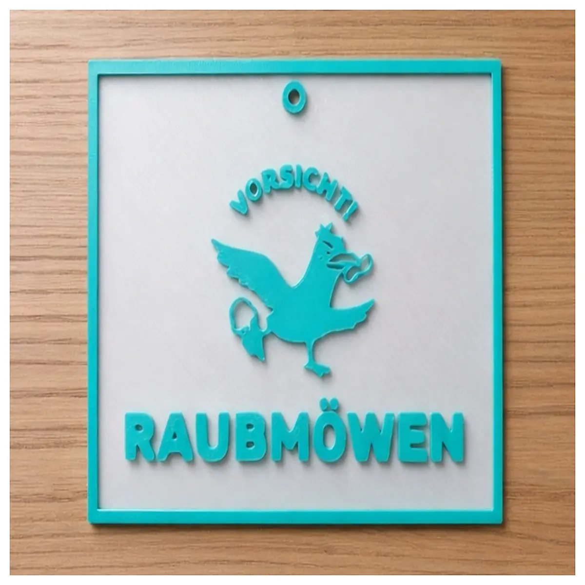 cute seagull warning sign outdoor garden decor plastic yard stake funny animal safety plaque