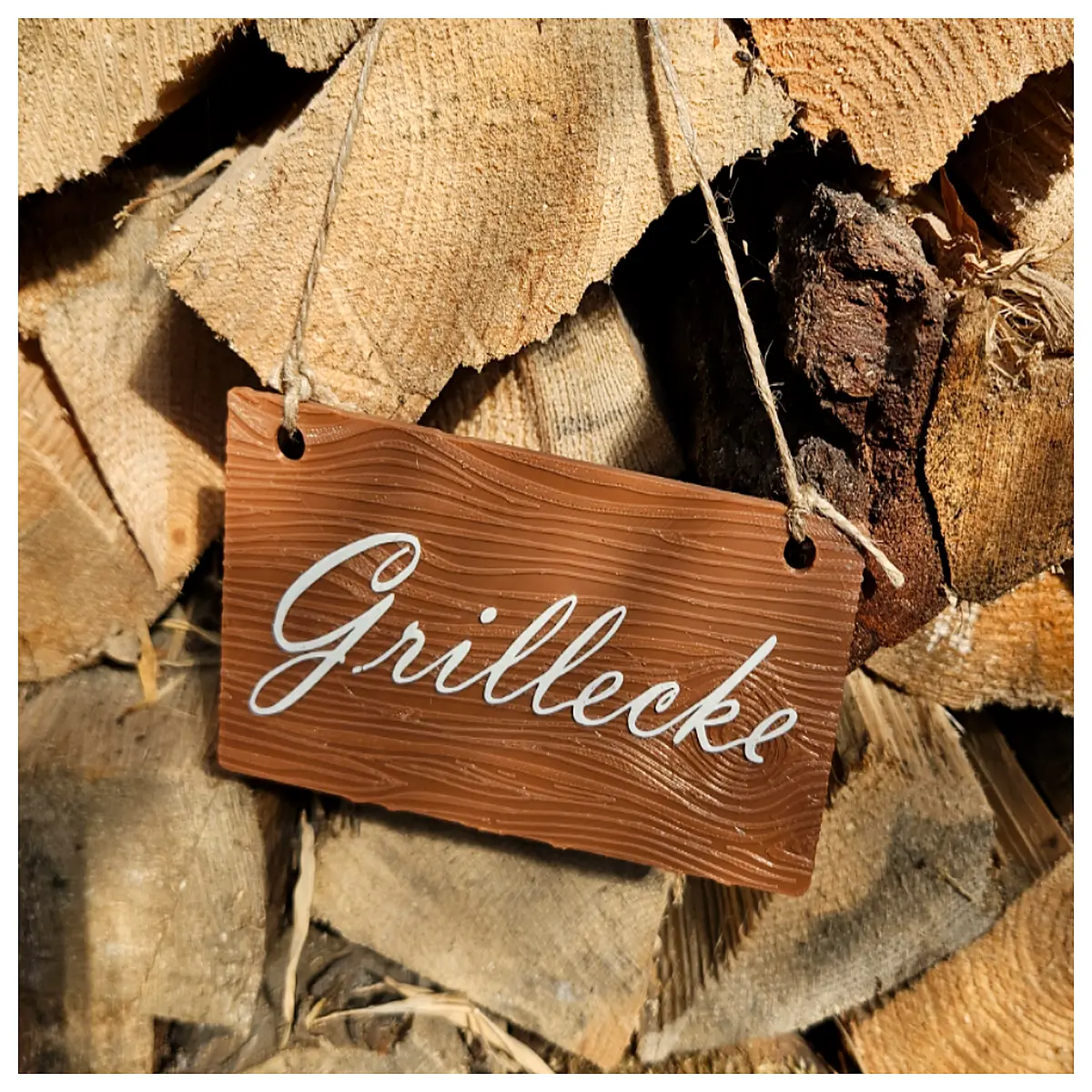 rustic wood bbq zone sign outdoor garden patio marker wooden plaque for backyard grilling area