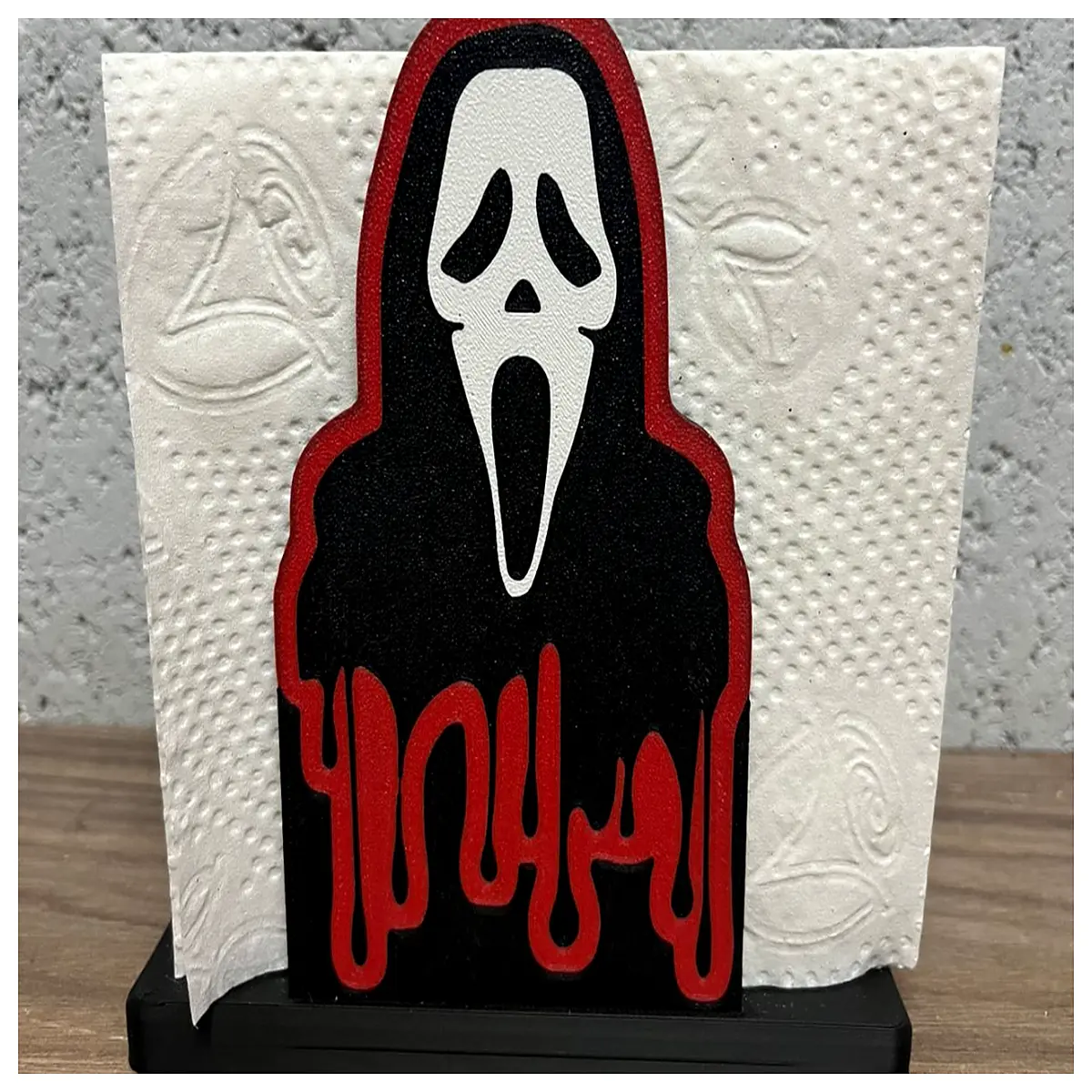 spooky scream face napkin holder for halloween party decor haunted house table centerpiece horror theme restaurant supplies