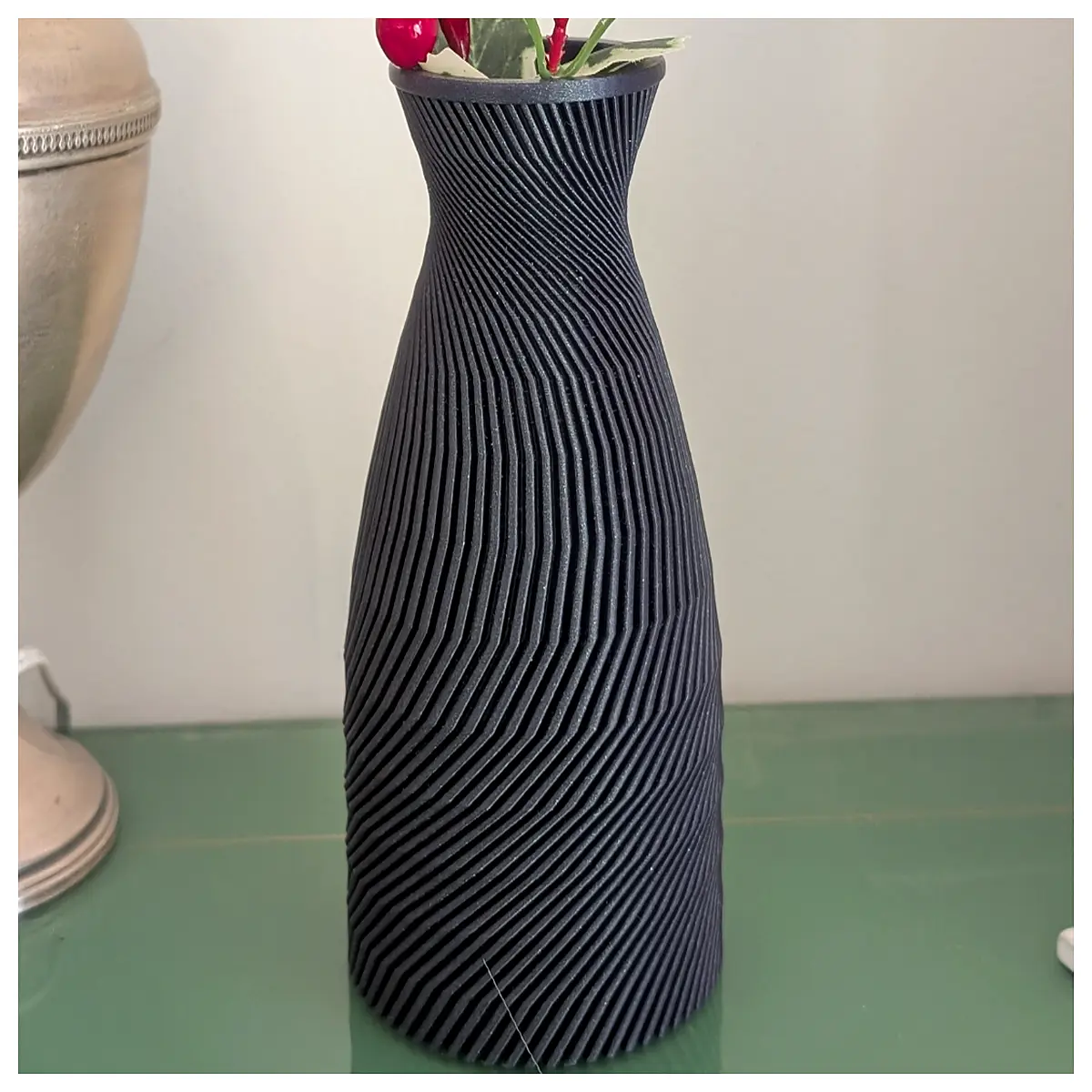 spiral vase for home decor modern twisted glass jar centerpiece table arrangement