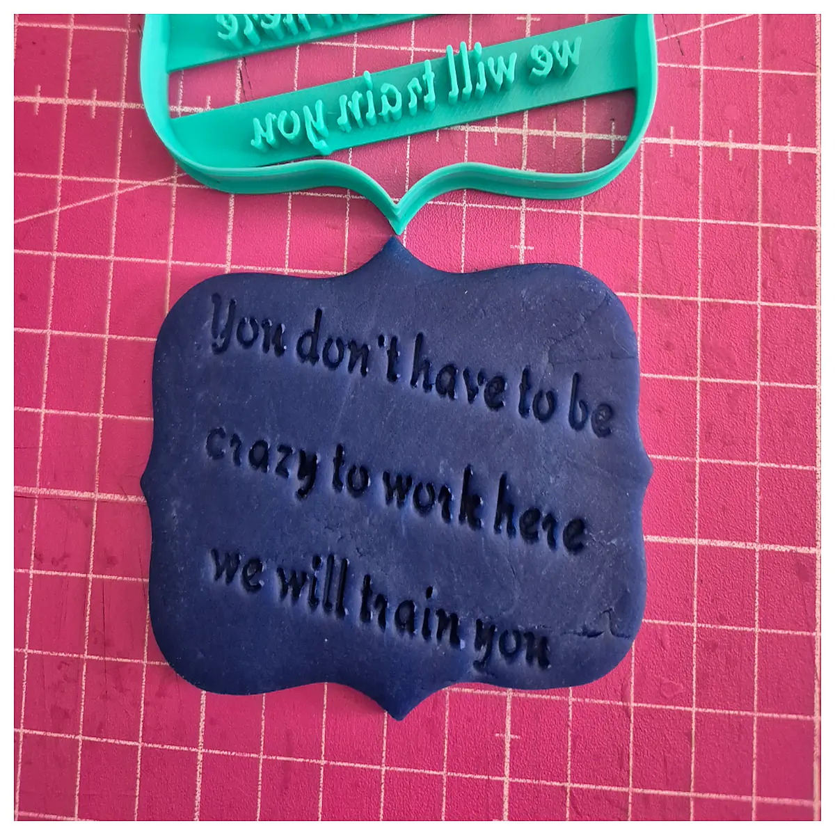 whimsical cookie cutter sayings you t have to be crazy baking stamps for fun treats