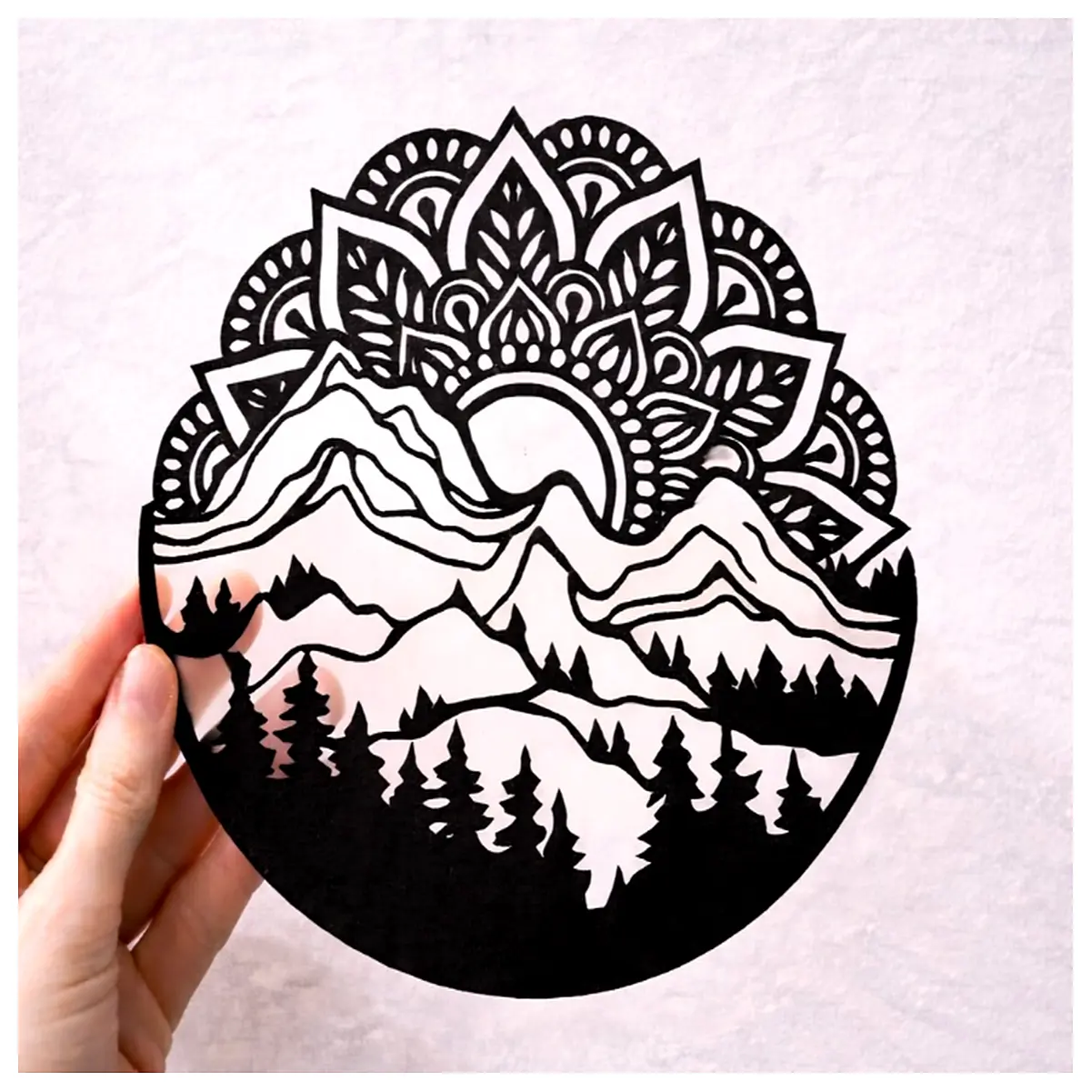 mandala mountain wall art canvas prints zen nature decor for living room bedroom bohemian landscape painting spiritual home decoration