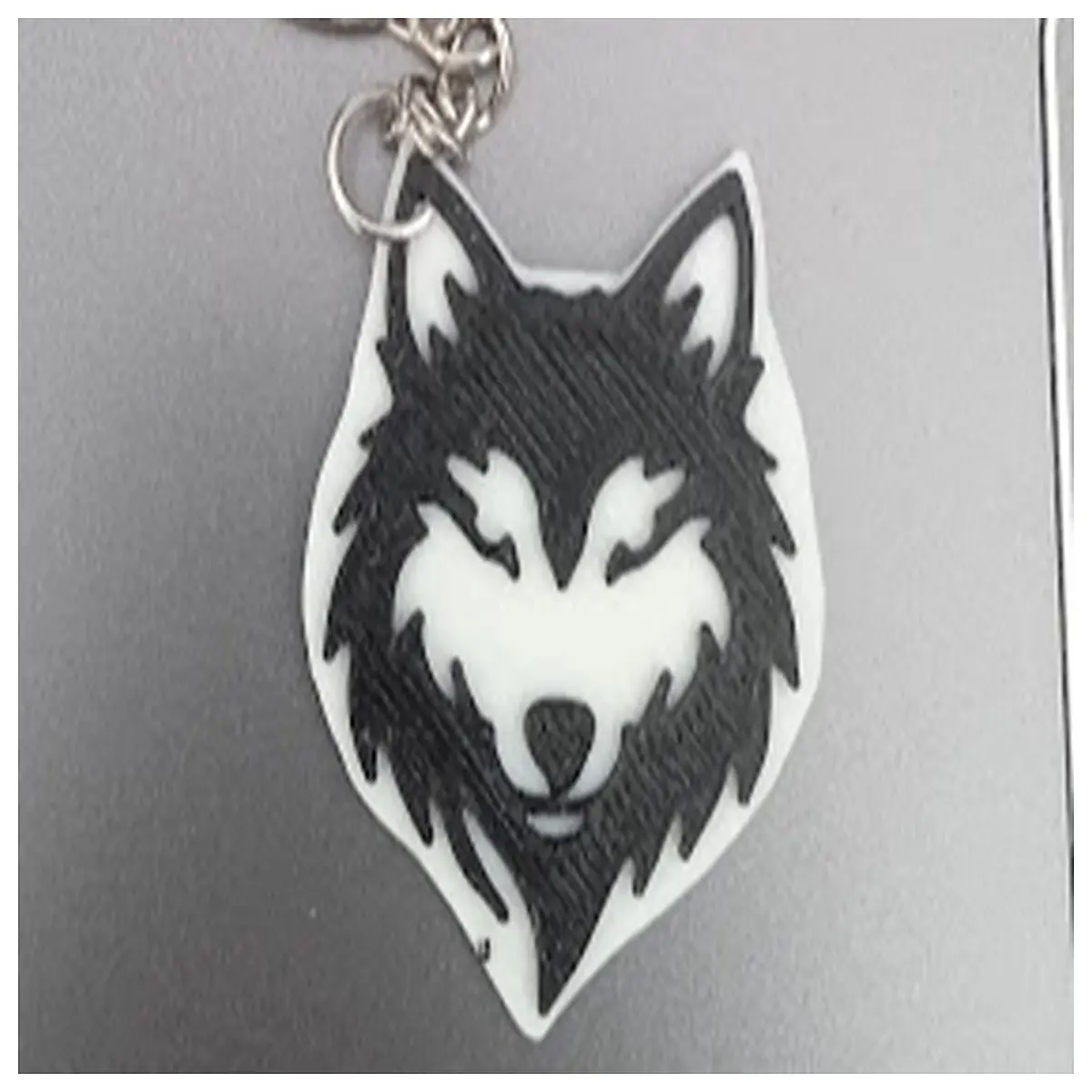 wolf head keychain leather fob for men silver metal wolf pendant key ring car accessory tough guy animal charm bag clip
