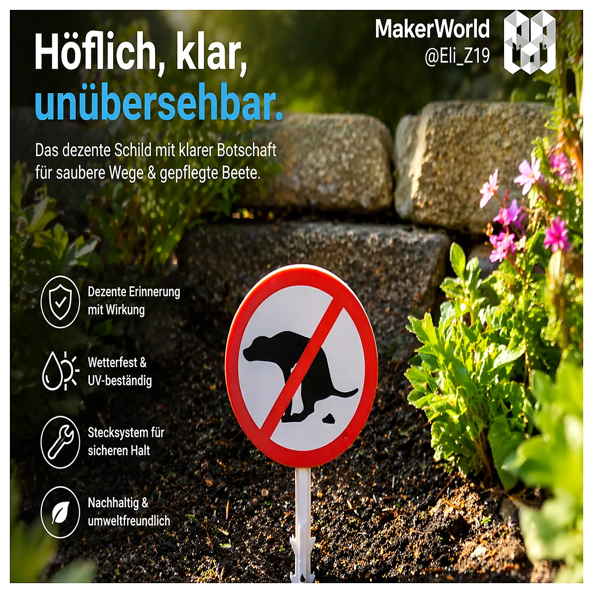 no dogs allowed sign outdoor plastic warning plaque pet waste prohibition yard garden fence