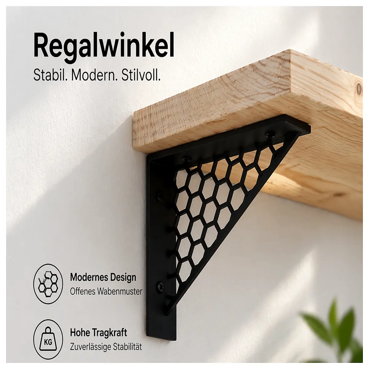 honeycomb shelf brackets corner support wall mounted organizer storage rack 125mm