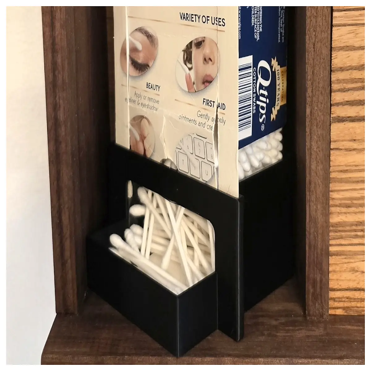 cotton swab holder upright organizer for bathroom vanity cotton bud container with lid