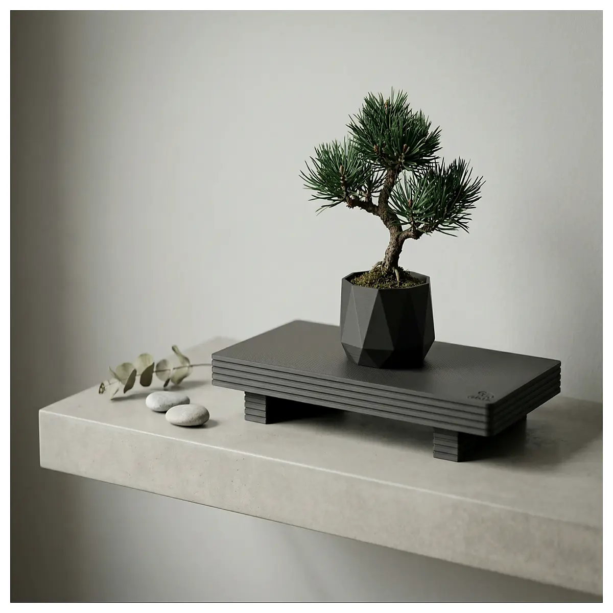 bonsai tree shelf indoor outdoor garden decor plant holder wooden pot riser for home office balcony styling
