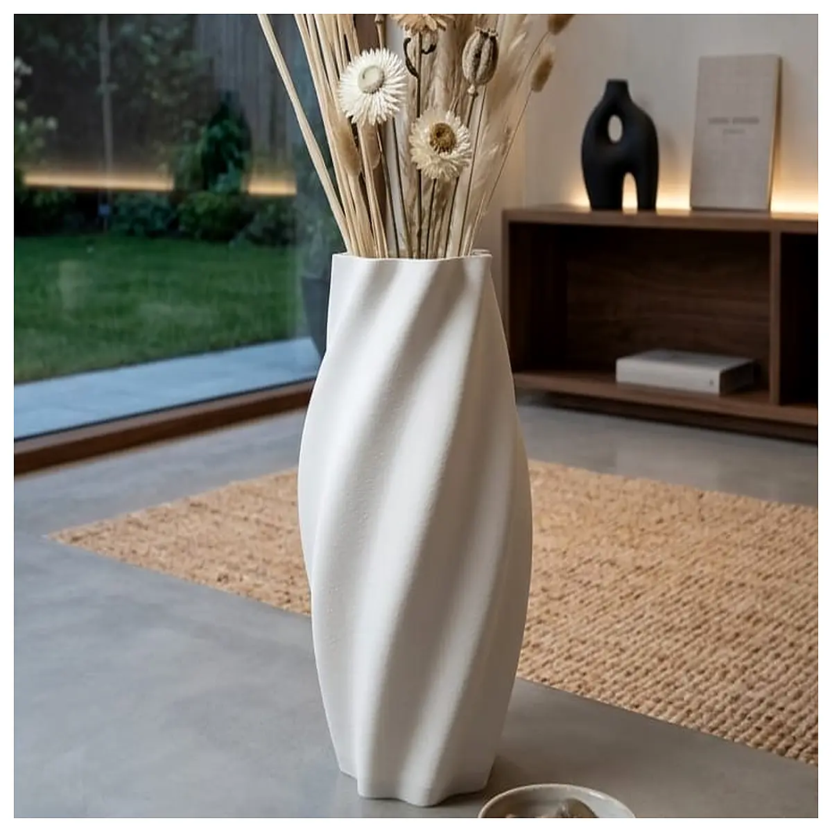 artemis wavy vase 250mm ceramic home decor modern minimalist table centerpiece living room office desk accent