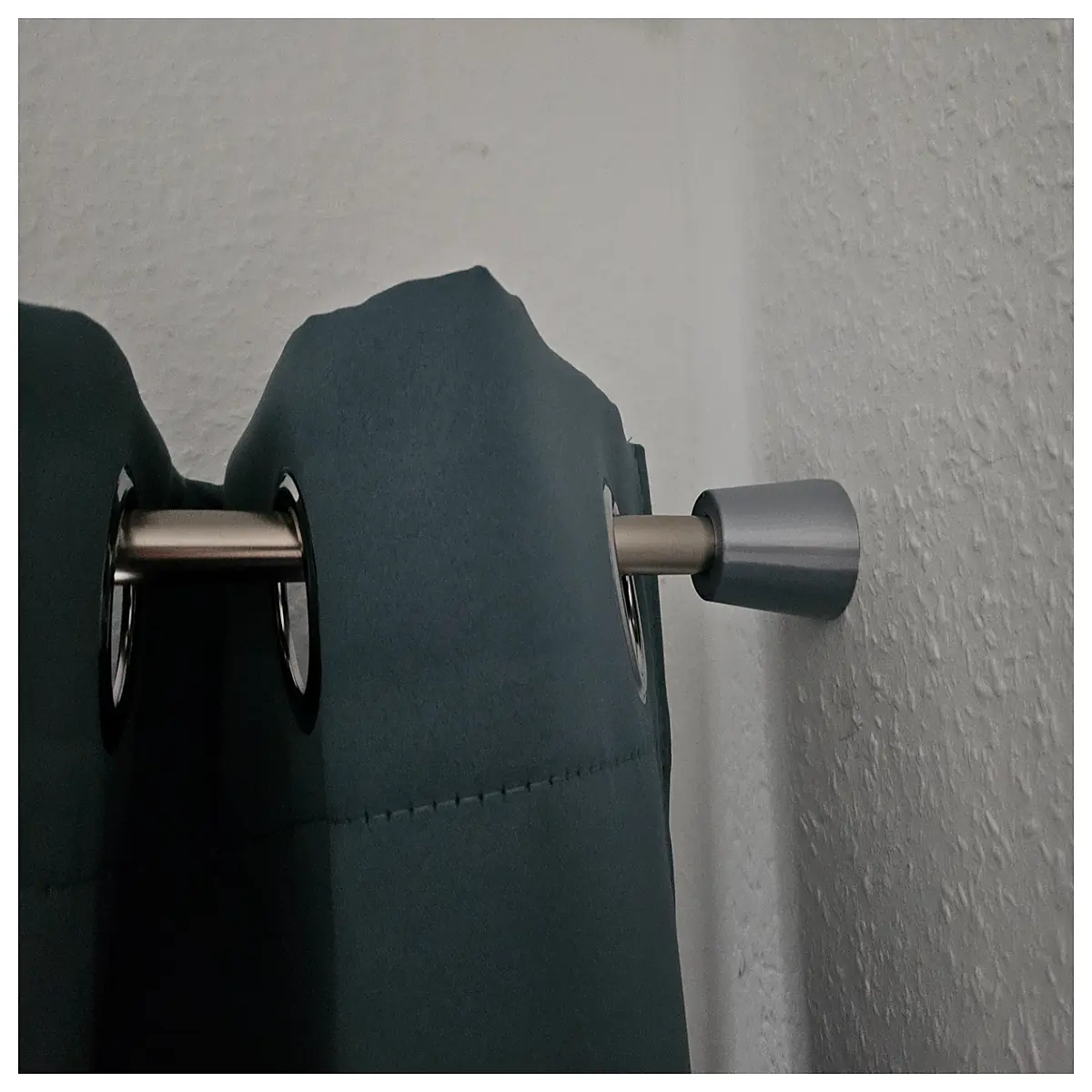 duty curtain rod wall mount brackets no drill tension pole for blackouts thick drapes