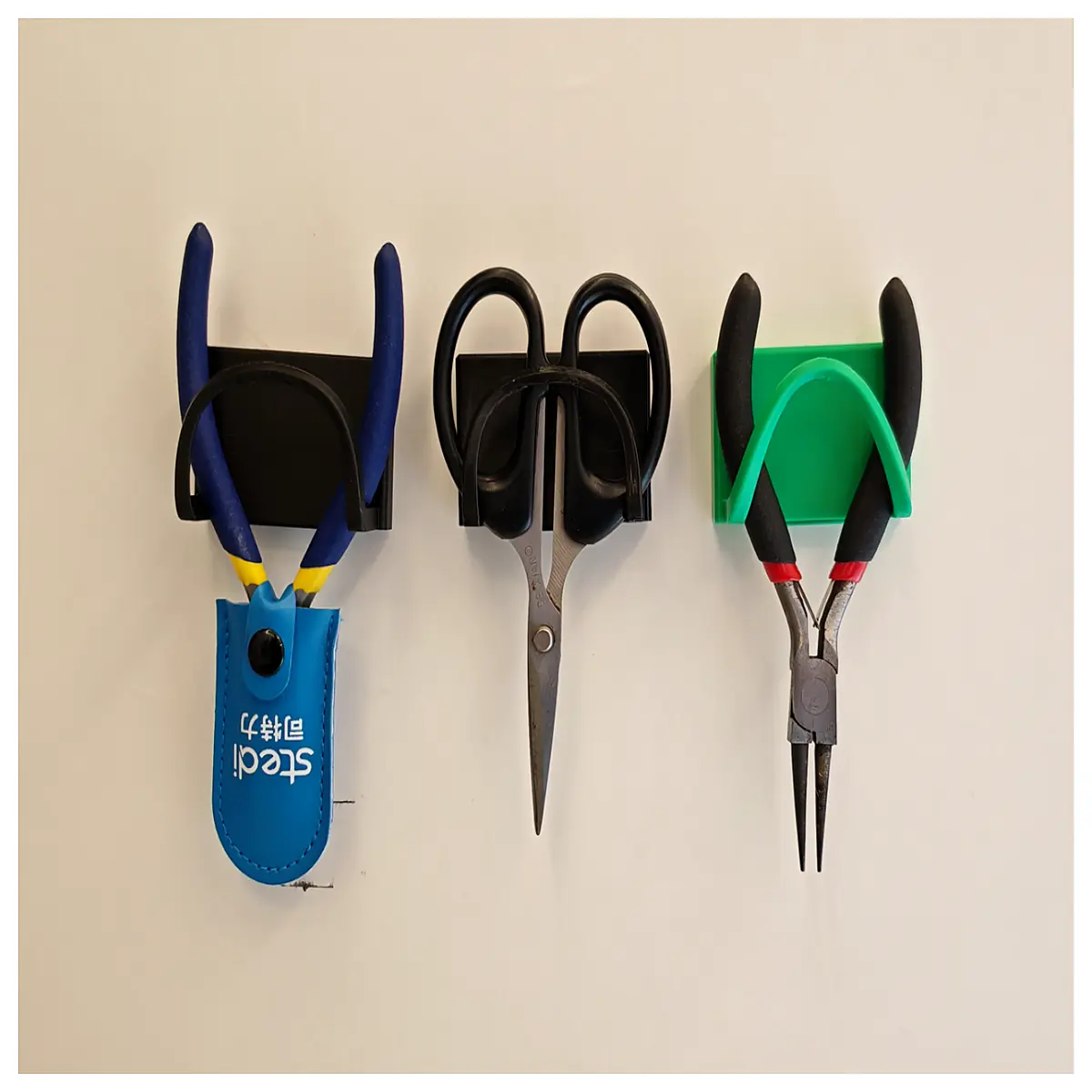 wall mounted tool organizer rack for pliers wire cutters storage hook duty garage workshop hanging system