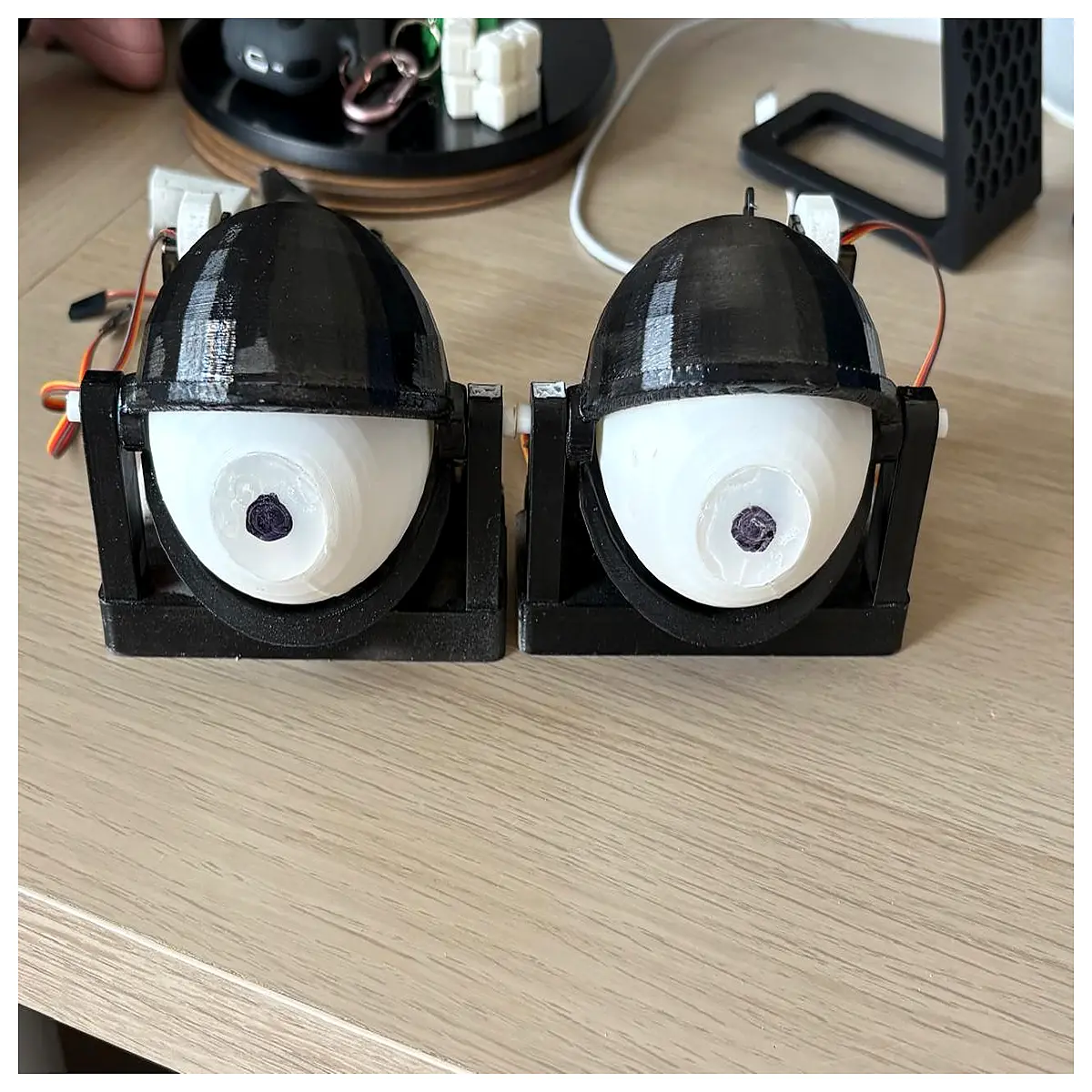 large mechanical robot eyes with 4 servos diy animatronic prop parts rc face movement