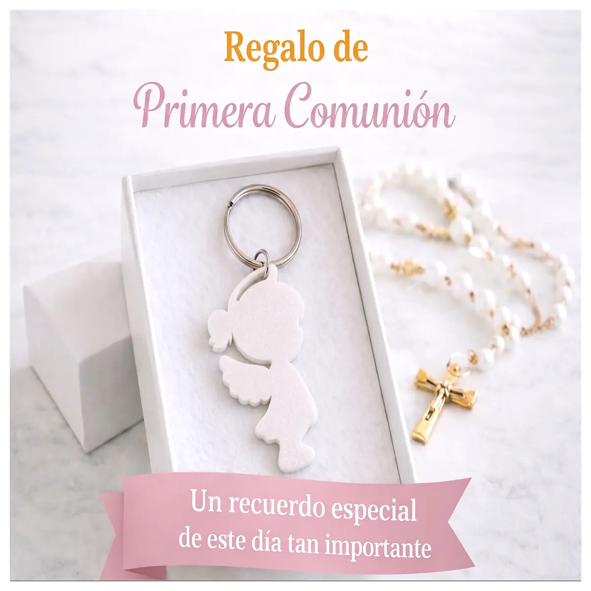 first holy communion girls angel keychain christening party favor religious keepsake