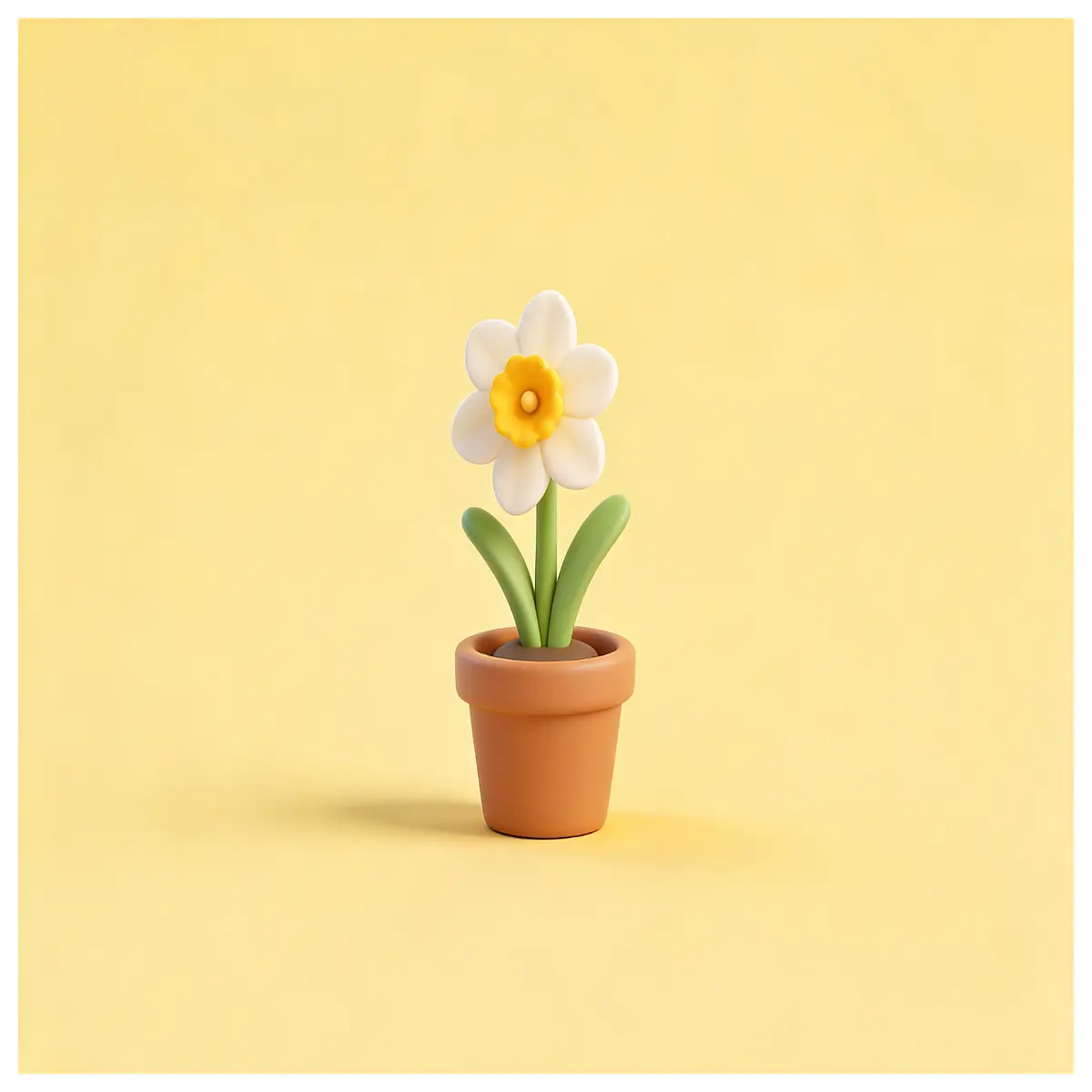 miniature daffodil for kids pretend play house painting toys educational craft set realistic plant figures