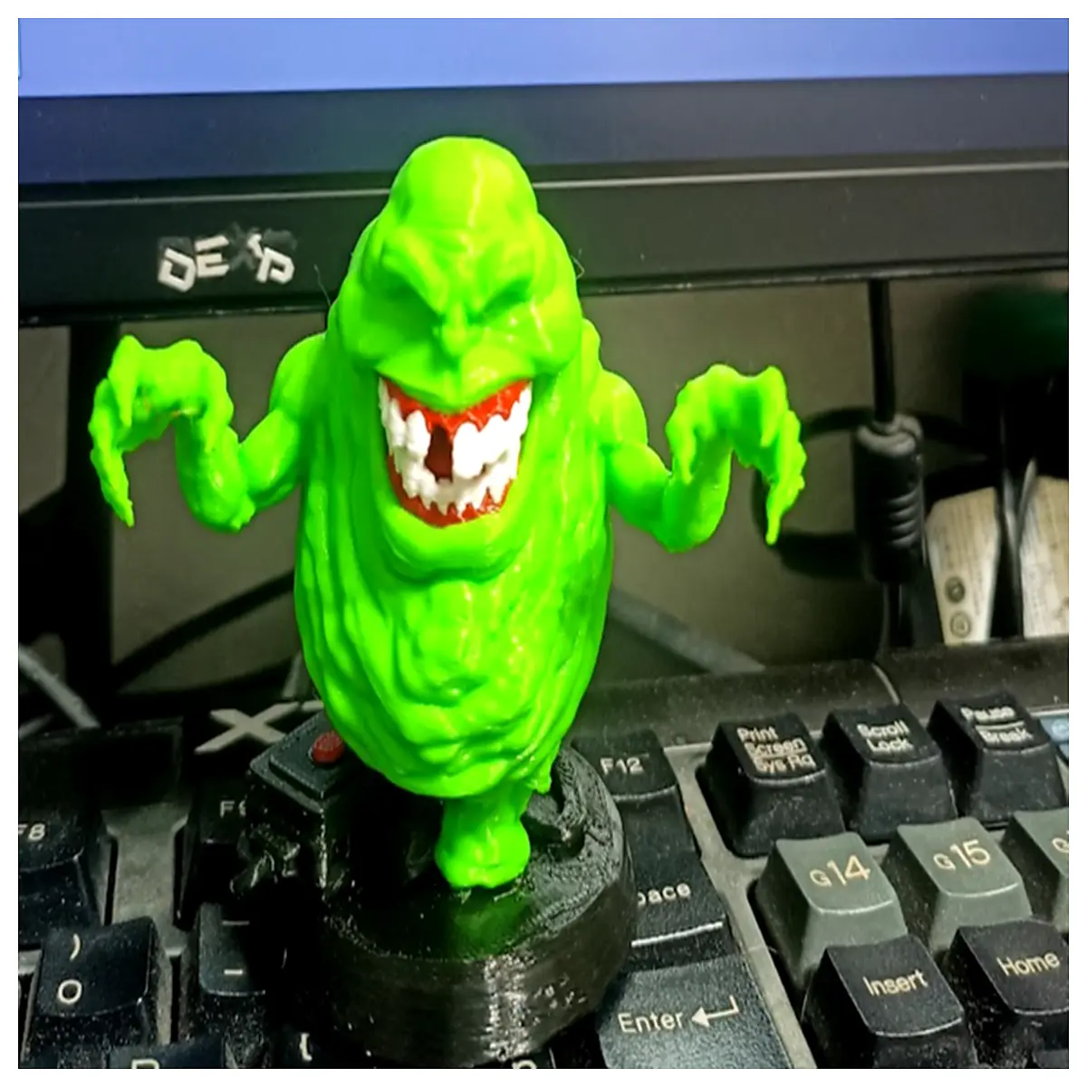 slime ghostbusters 3 color blacklight reactive glow in dark slime toy collectible figure
