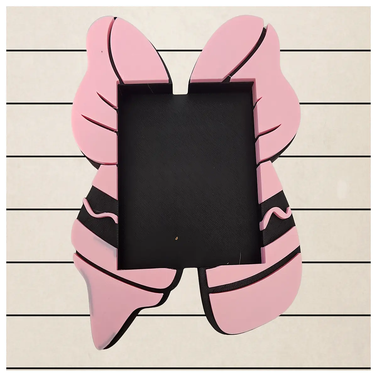 cute bowknot sticky note holder desk organizer adhesive memo pad for office school supplies