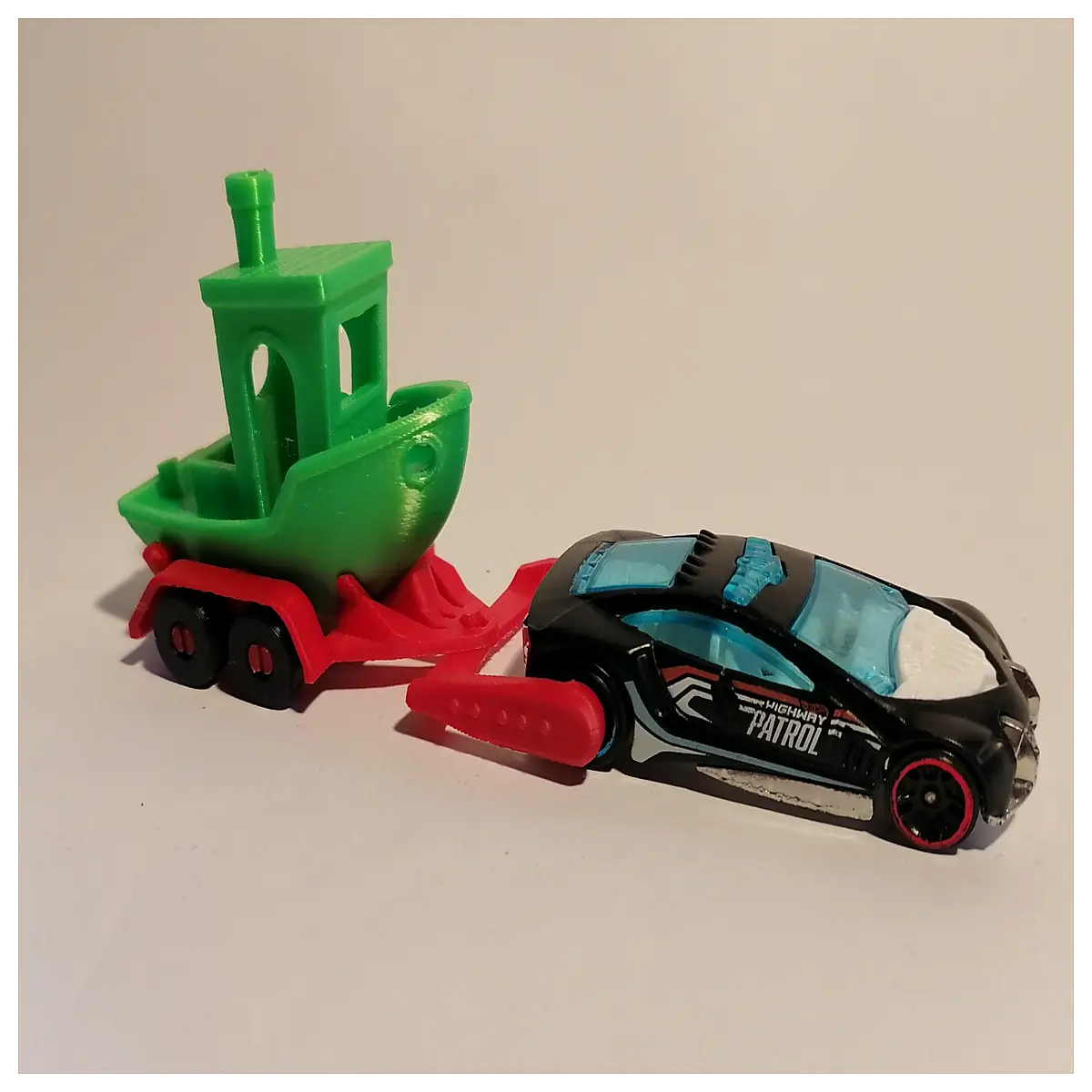 164 scale diecast car benchy trailer toy for kids gift
