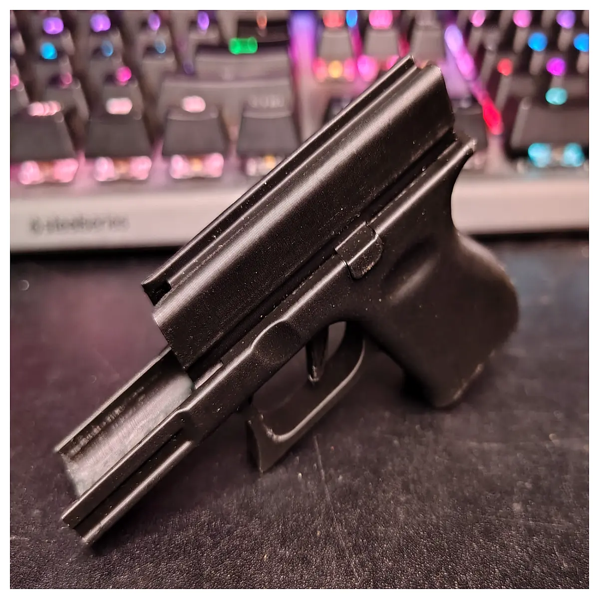 glock keychain stress relief polymer lower receiver tactical gear fidget toy