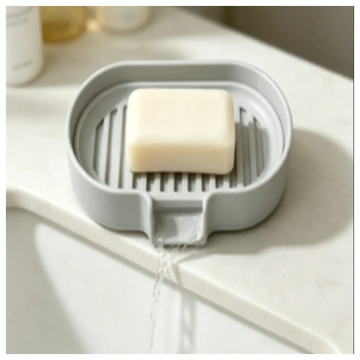 bathroom sink soap dish holder with draining holes plastic or ceramic soap tray for shower caddy anti slip soap saver container