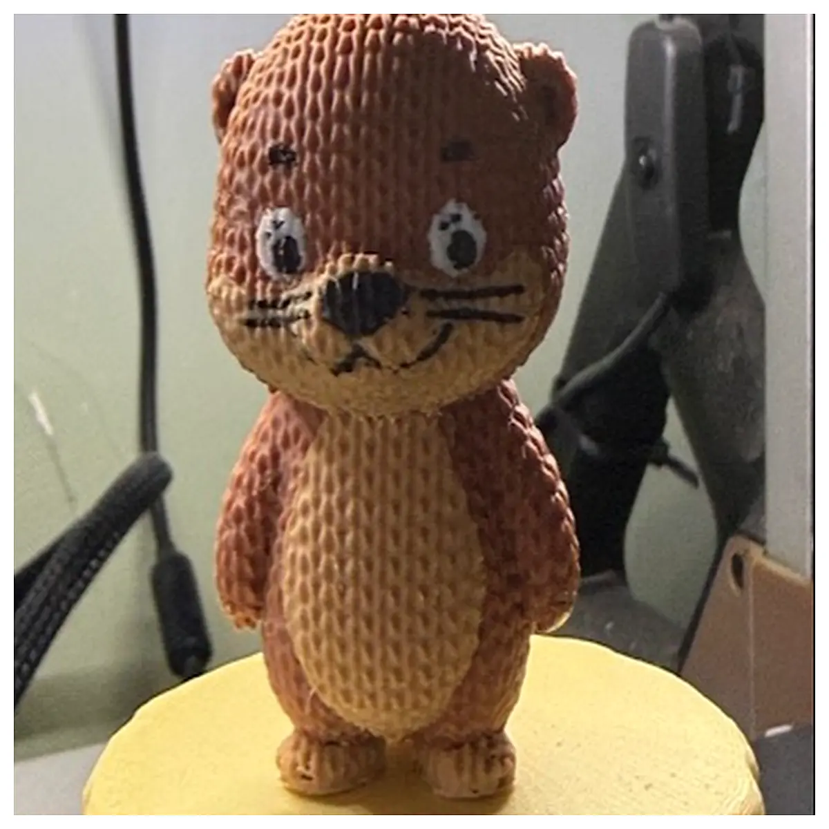 cute plush otter with knit texture soft stuffed animal toy for kids cozy knitted sea creature decor