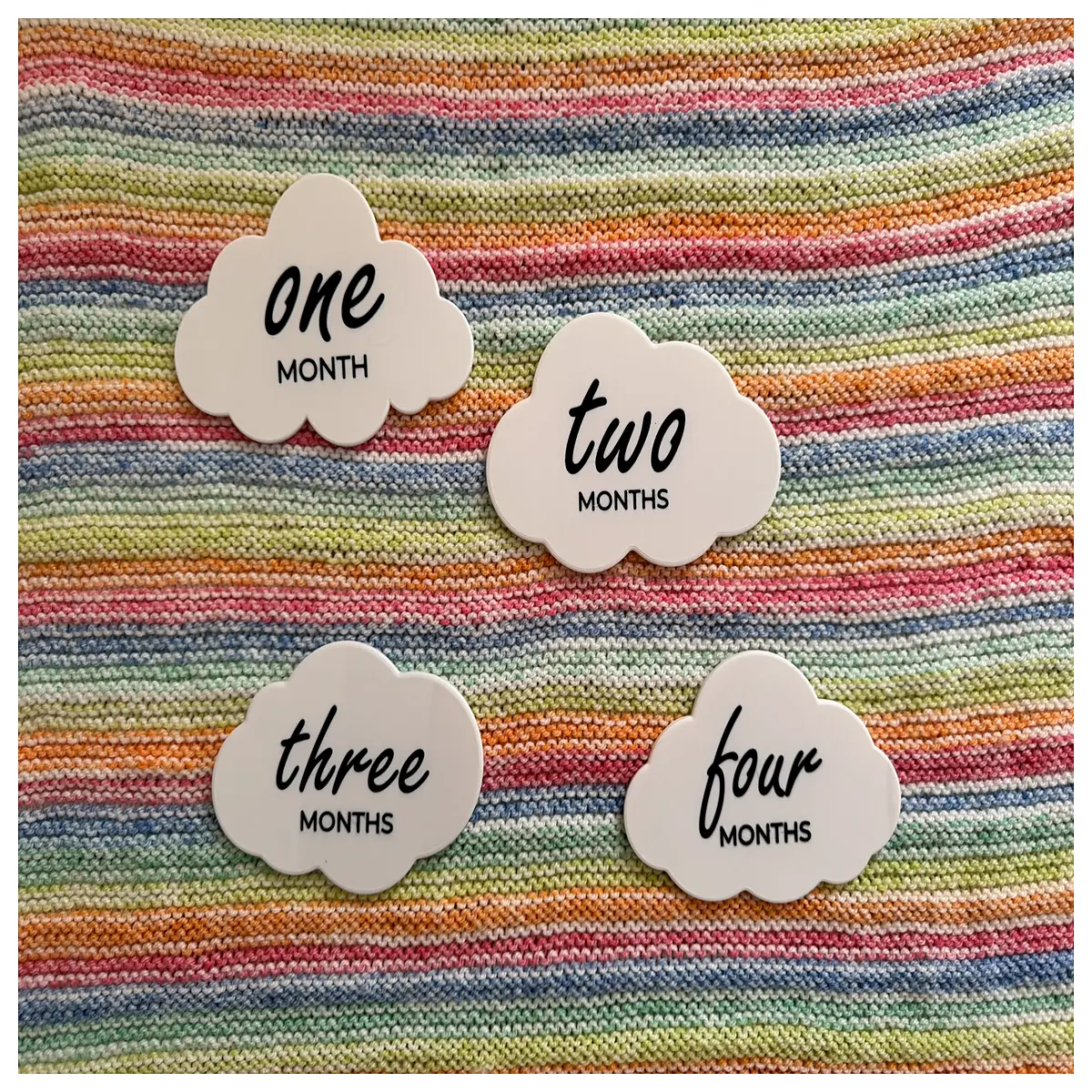 newborn milestone sticker set monthly first year photo prop for baby boy girl instagram feed